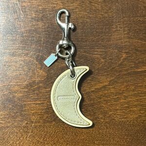 Coach Leather Crescent Moon Bag Charm